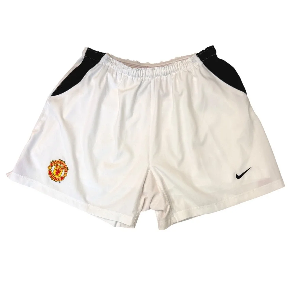 Vintage Nike Manchester United Football Training Shorts 2002-2004 Crest EPL